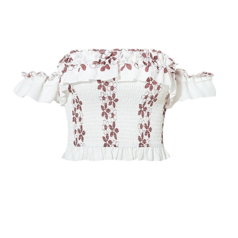 S left! floral off the shoulder top - Picture 3 of 4